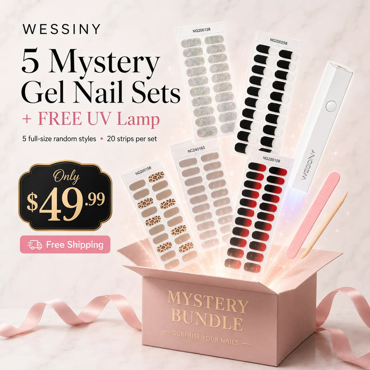 Wessiny mystery gel nail sets bundle - image 1