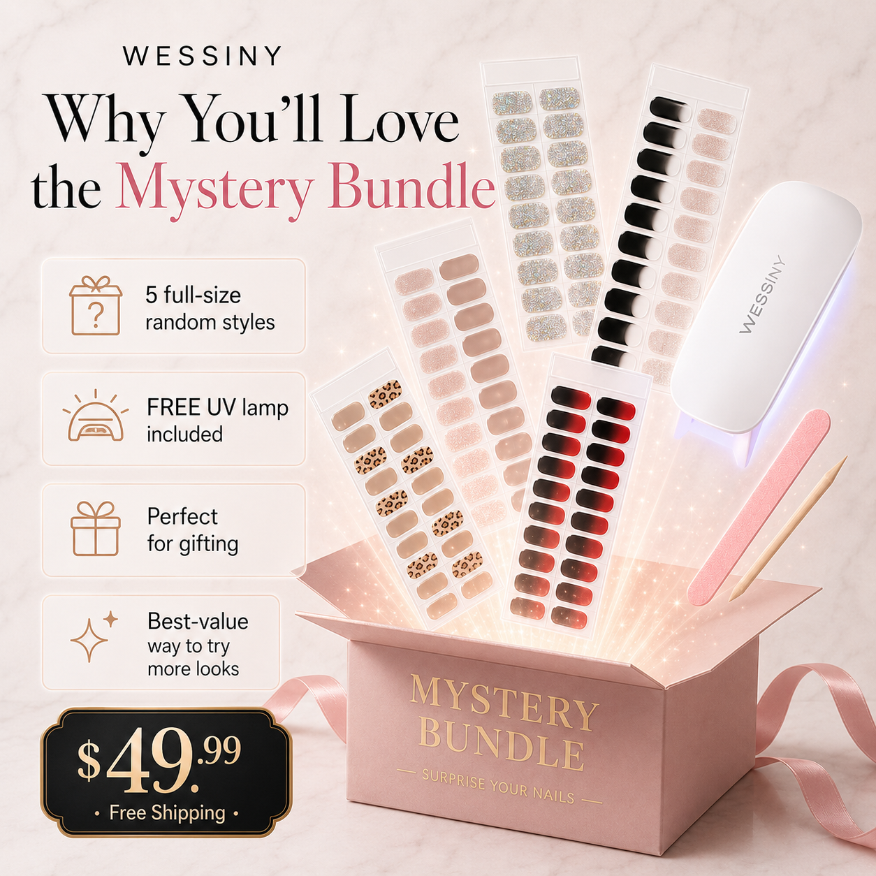 Wessiny mystery gel nail sets bundle - image 5