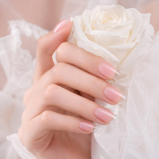 Crystal Clear Natural Gloss Semi-Cured Gel Nail Strips - Wessiny product image 2