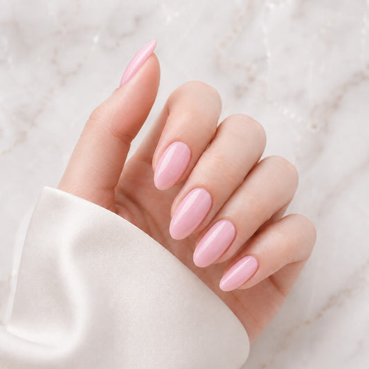 Soft Ballet Pink Semi-Cured Gel Nail Strips - Wessiny product image 1