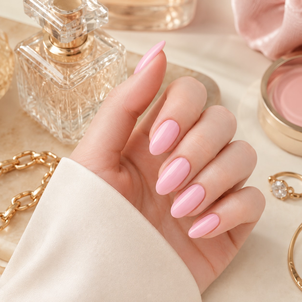 Soft Ballet Pink Semi-Cured Gel Nail Strips - Wessiny product image 3