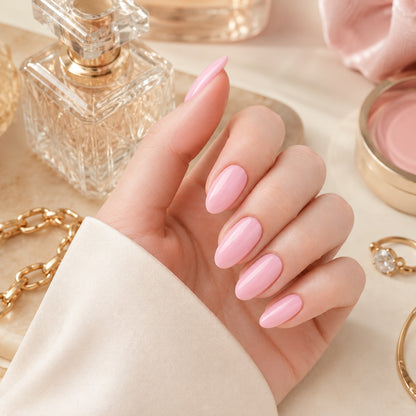 Soft Ballet Pink Semi-Cured Gel Nail Strips - Wessiny product image 3