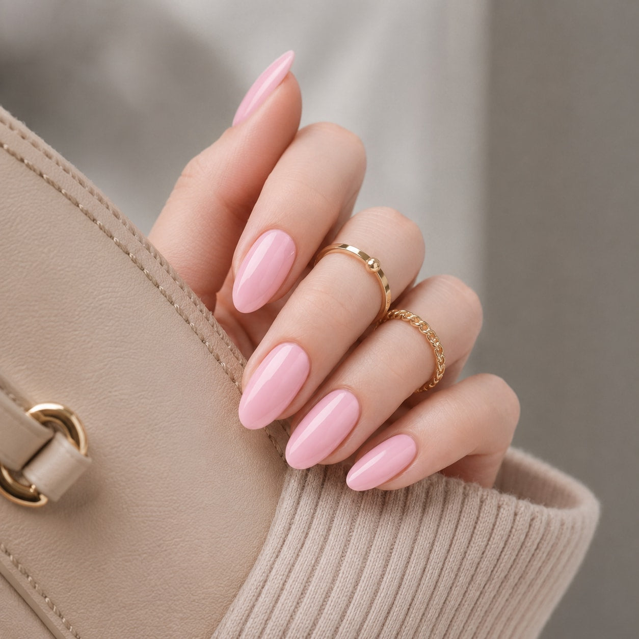 Soft Ballet Pink Semi-Cured Gel Nail Strips - Wessiny product image 4