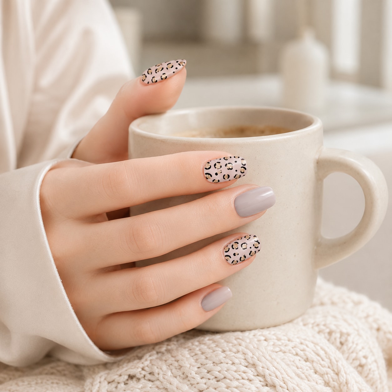 Dalmatian Nude Accent Semi-Cured Gel Nail Strips - Wessiny product image 2