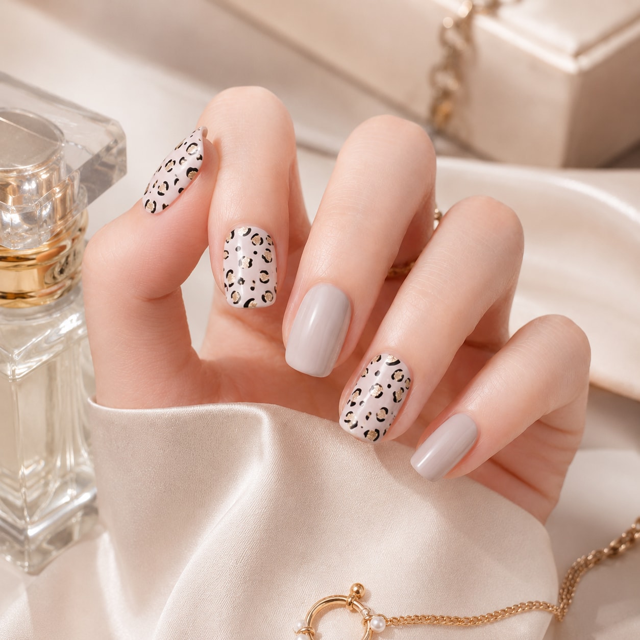 Dalmatian Nude Accent Semi-Cured Gel Nail Strips - Wessiny product image 4