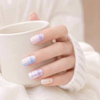 Pastel Confetti Glitter Semi-Cured Gel Nail Strips - Wessiny product image 2