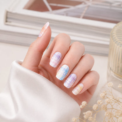 Pastel Confetti Glitter Semi-Cured Gel Nail Strips - Wessiny product image 4